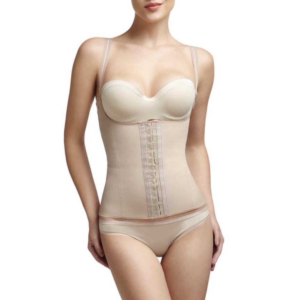 SQUEEM open bust Vest  Beige shape wear